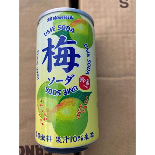 ( Nước Soda vị Hoa Quả ) Soda vị mơ 190g , Soda kem dưa lưới 190g , dưa lưới Sangaria melon soda 500g - Nội địa Nhật Bản