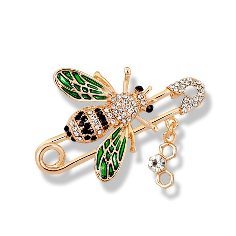 Ghim Cài Áo Hình Con Ong Đính Đá Sang Trọng Cho Nữ