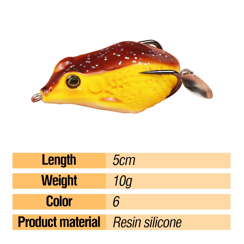 Mồi câu cá giả tokushima hình ếch có lưỡi câu sắc bén