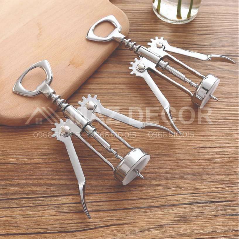 [Sỉ] Dụng cụ khui mở nắp rượu vang inox 304 đẹp giá rẻ