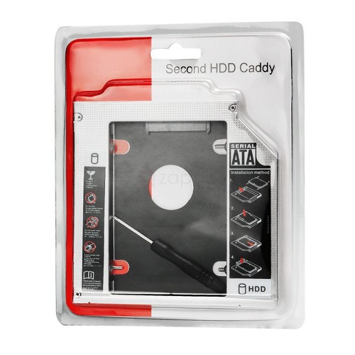 KHE DVD LAPTOP THÀNH HDD THỨ 2- CADDY HDD- DÀY MỎNG 9.5mm | BigBuy360 - bigbuy360.vn