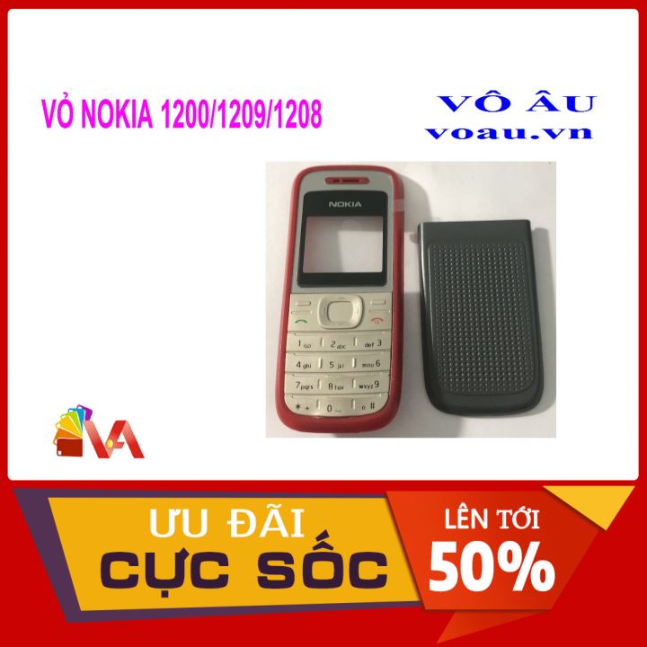 VỎ NOKIA 1208 MÀU ĐỎ