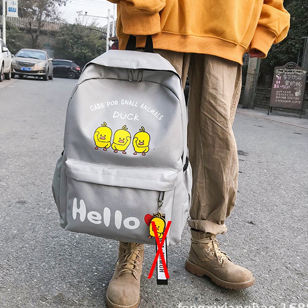 Balo nữ balo du lịch mini hình 3 chú vịt hello