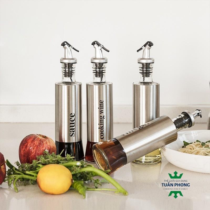 Chai Đựng Dầu Ăn, Nước Mắm Có Nắp Rót Chống Tràn