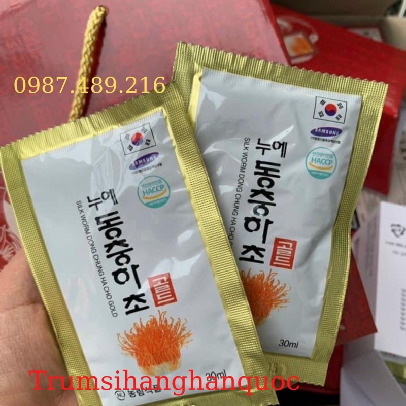 [HÀNG MỚI VỀ ]Nước Đông trùng Hạ thảo quai xách Hàn Quốc, Hộp 30 gói