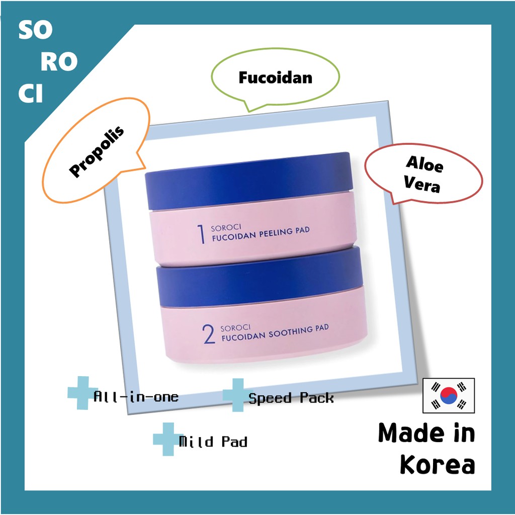 (SOROCI) Bộ Fucoidan Peeling & Soothing Pad