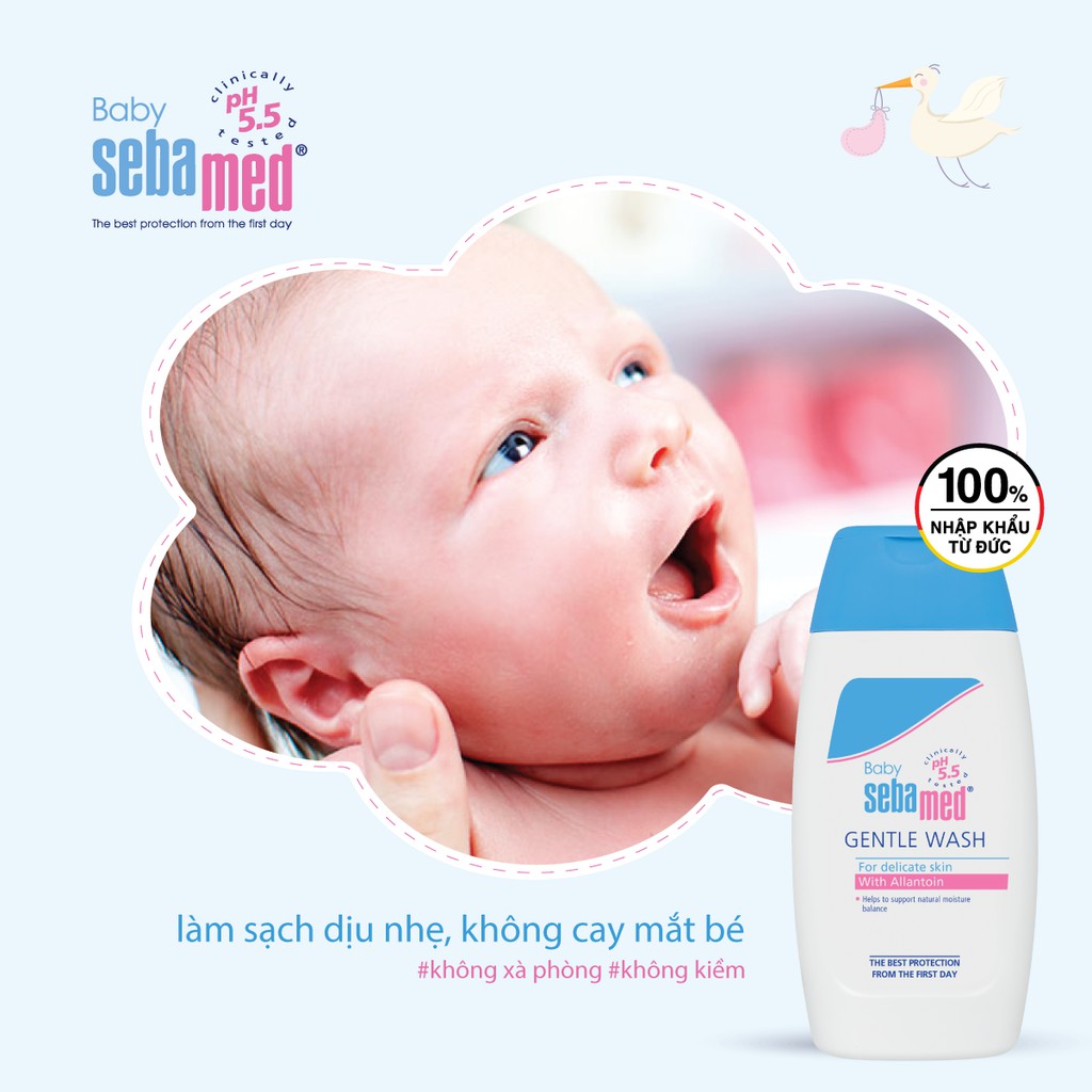 Sữa tắm gội toàn thân cho bé sebamed pH5.5 (200ml)