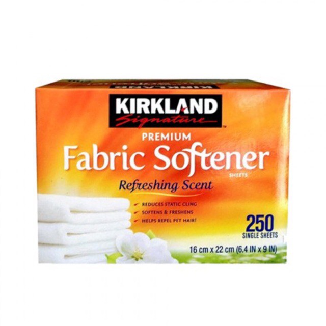 Giấy thơm quần áo Kirkland Fabric Softener HỘP 250 tờ