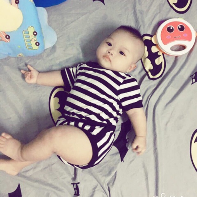 Bộ thun lạnh cạp cao Minky Mom bé trai bé gái