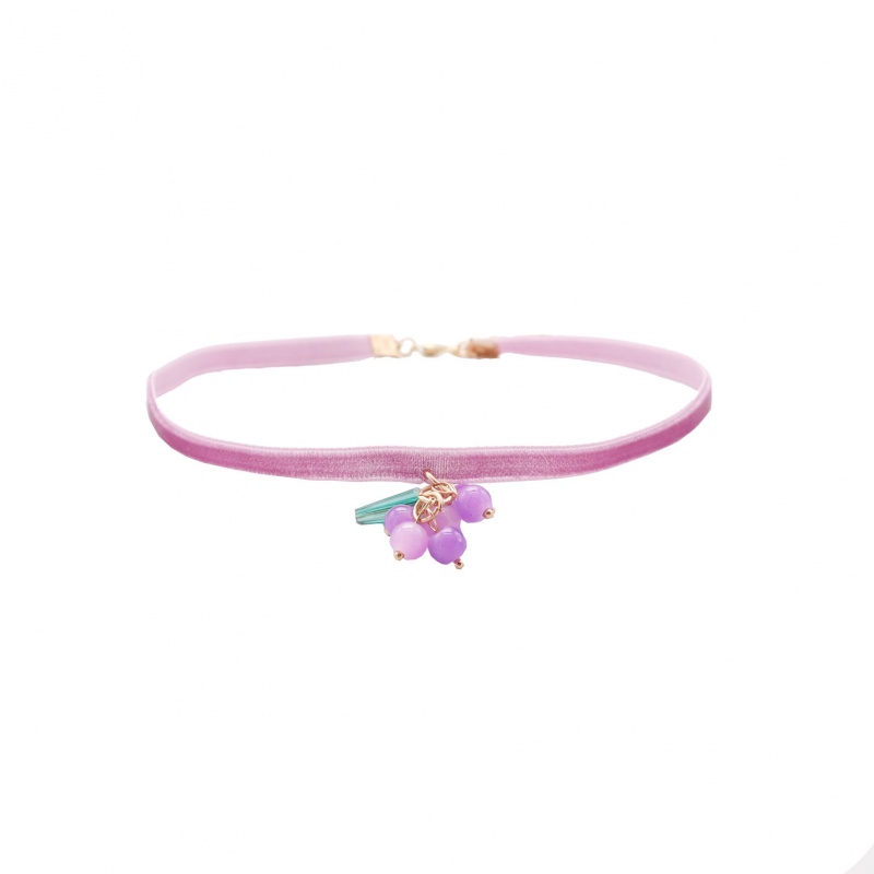 Vòng Cổ Choker Màu Tím Thời Trang Xuân Hè Xinh Xắn Cho Nữ