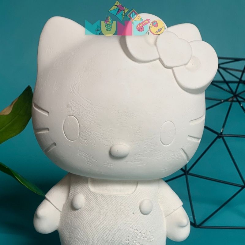 Tượng tô màu cao cấp (kèm màu cọ) chọn mẫu SIZE XXL HELLOKITTY, tượng thạch cao MUNDO