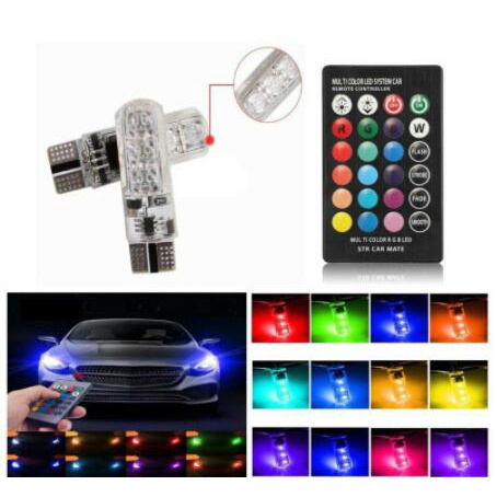 Bóng Đèn Led T10 5050 Ex5 6 Smd Rgb 501 Gắn Biển Số Xe Hơi Chuyên Dụng