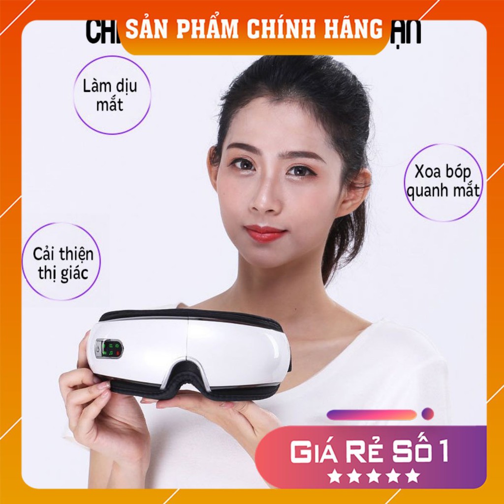 Máy Massage Mắt Bluetooth Thông Minh Công Nghệ Khí Nén Giúp Xoa dịu cơn mỏi mắt, giảm thâm quầng