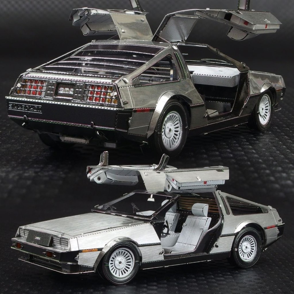 Mô hình 3D kim loại siêu xe DeLorean DMC-12 trong phim Back to the Future , Mô hình lắp ráp 3D thép không gỉ - Chưa lắp