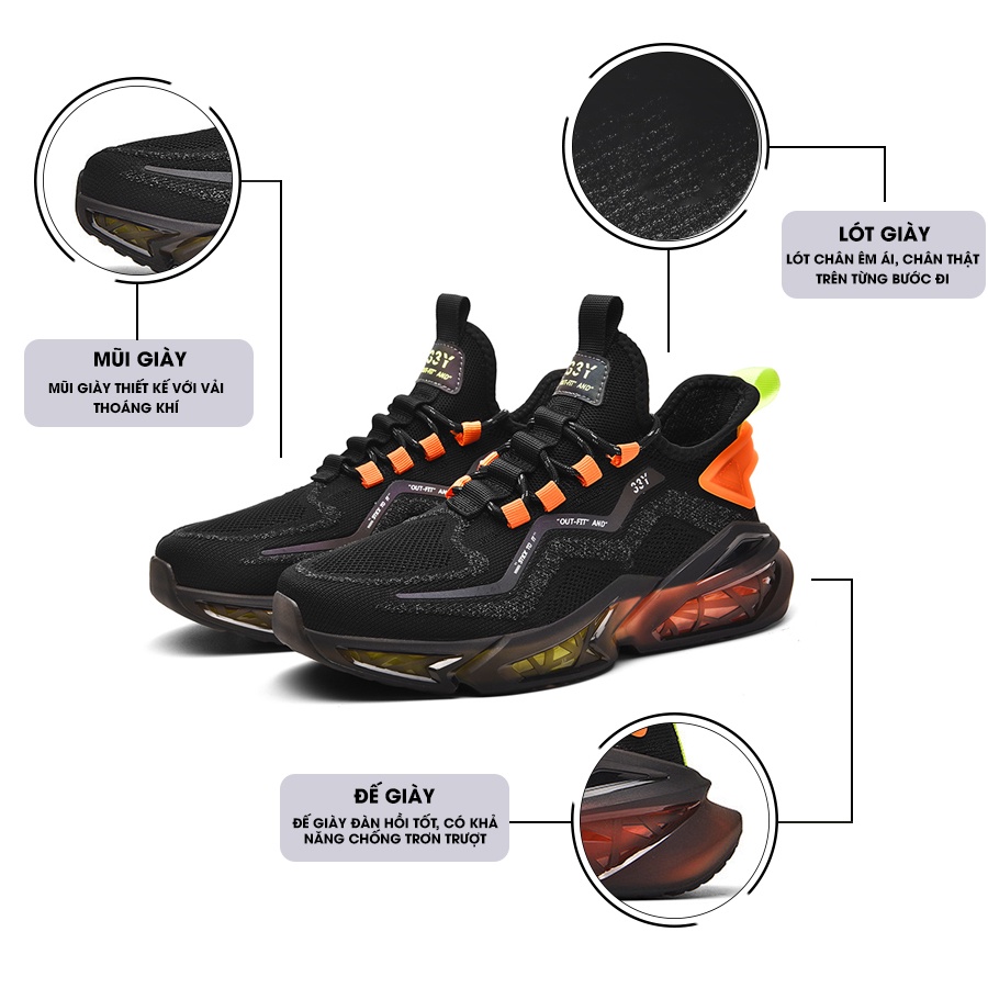 Giày Thể Thao Nam GEMI - Giày Sneaker Màu Trắng - Đen - Kaki, Giày Thể Thao Phù Hợp Mọi Lứa Tuổi - G5230