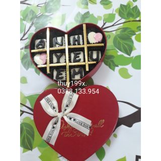 Socola valentine 10 viên mẫu 1 viết chữ anh yêu em