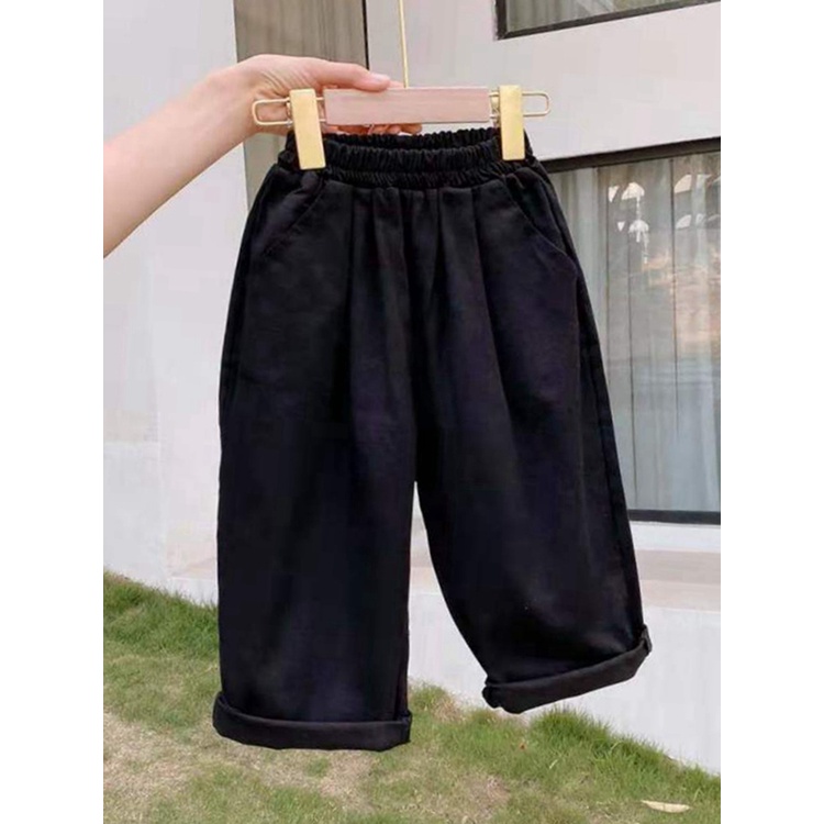 Quần âu ống dài trẻ em gái 2021 phong cách phương Tây