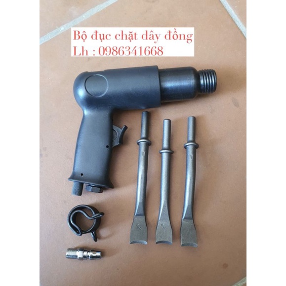 Bộ đục chặt dây đồng khí nén bộ 3 mũi đục.