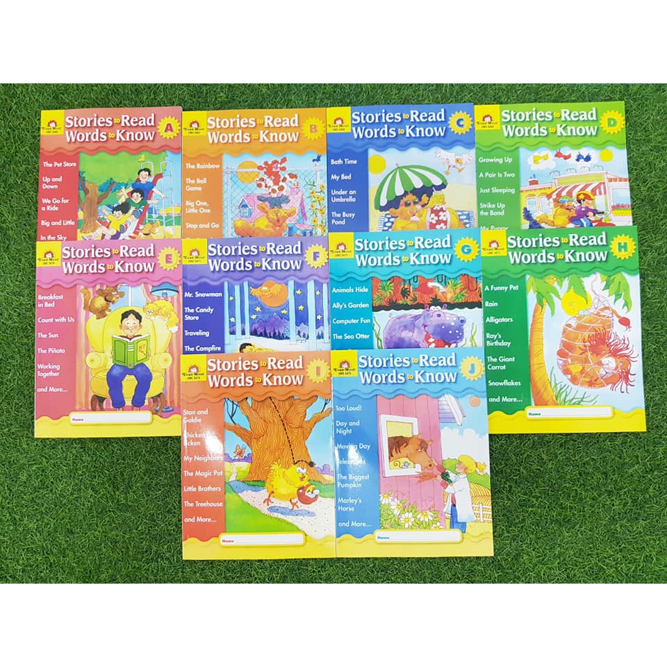 (Bộ Nhập) Đồ Chơi Evan Moor Stories - read - words - knows - 4+
