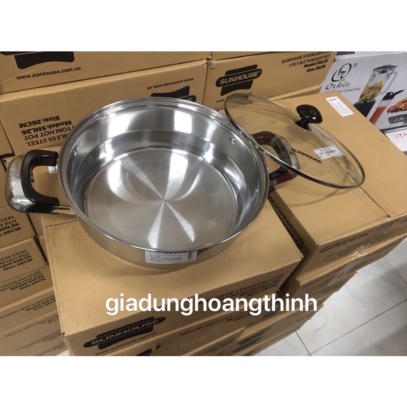 (Miễn ship) Nồi Lẩu inox bếp từ Sunhouse SHL26 _Hàng chính hãng giá rẻ