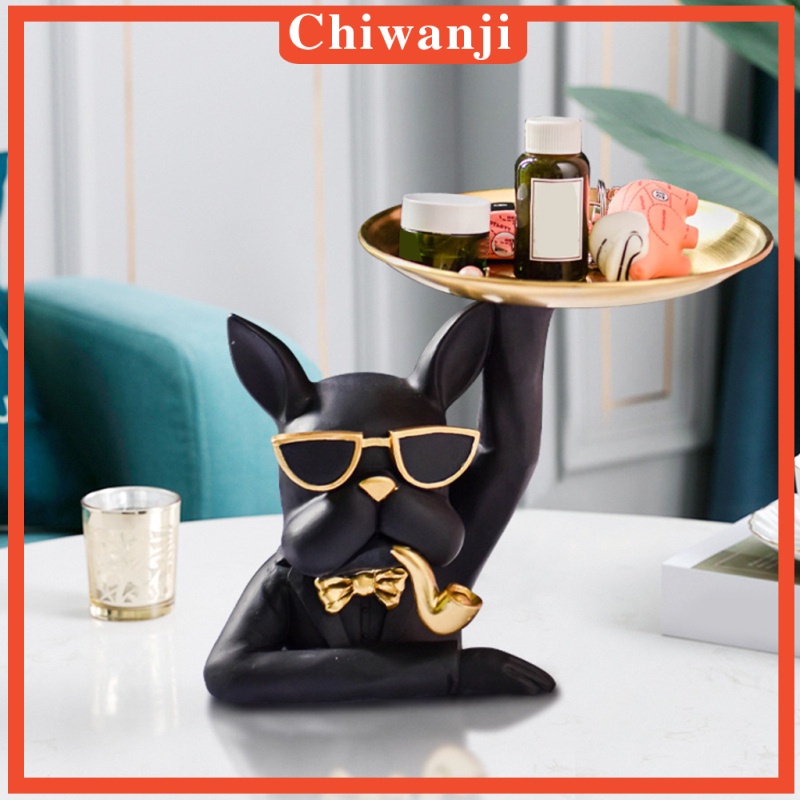 Khay Đựng Chìa Khóa / Tiền Xu / Chìa Khóa Để Bàn Bằng Nhựa Resin Hình Chú Chó Bull Phong Cách Bắc Âu Cho Nam Và Nữ