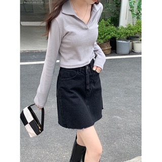 Áo thun lửng tay dài dáng ôm thời trang cho nữ 53787