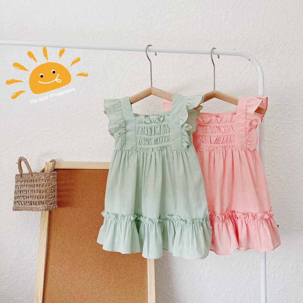 (8-21kg)-Jee kids- Váy đầm thô nhún ngực cánh tiên đuôi xòe cho bé gái siêu cute(ảnh thật)