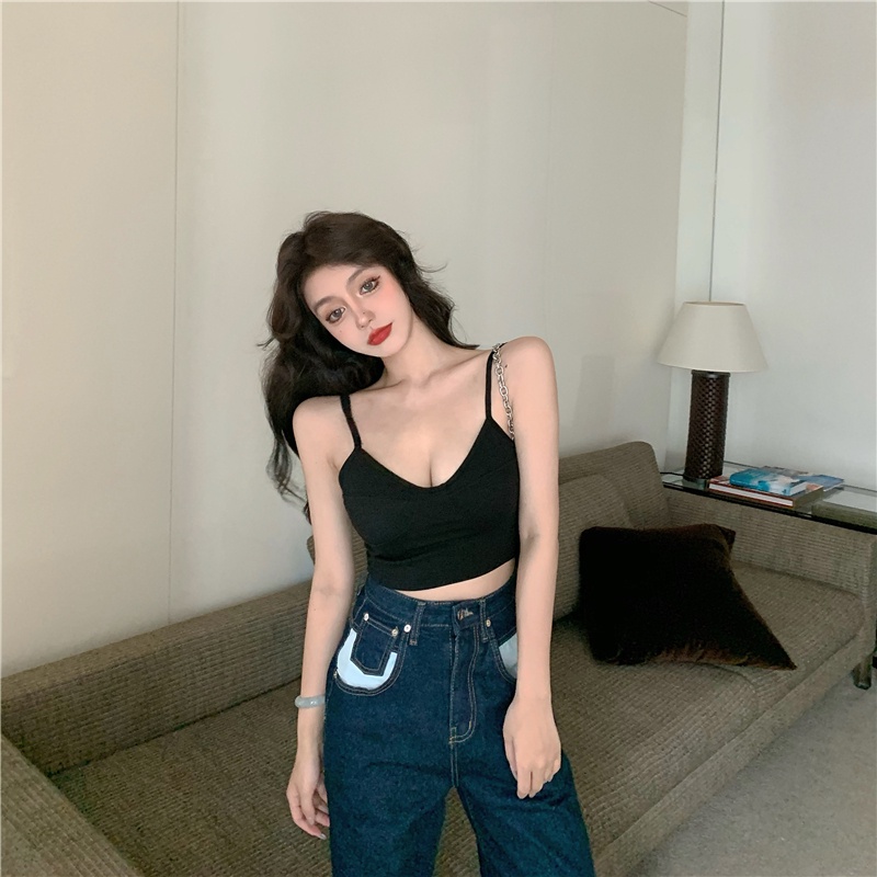 Áo Hai Dây Cổ Chữ V Thời Trang Sành Điệu Cho Nữ