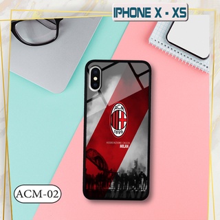 Ốp đội bóng IPhone X/ Xs - Lưng kính cường lực