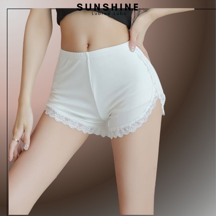 Quần đùi nữ - Quần ngủ nữ siêu xinh thun cotton mềm mát phối ren cao cấp-SUNSHINE