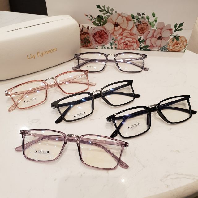 [Fullbox] GỌNG CẬN DẺO 2165 KÍNH CẬN NỮ GỌNG KIM LOẠI NHỰA FORM VUÔNG ÔM KHUÔN MẶT NHIỀU MÀU ĐEO GIẢ CẬN