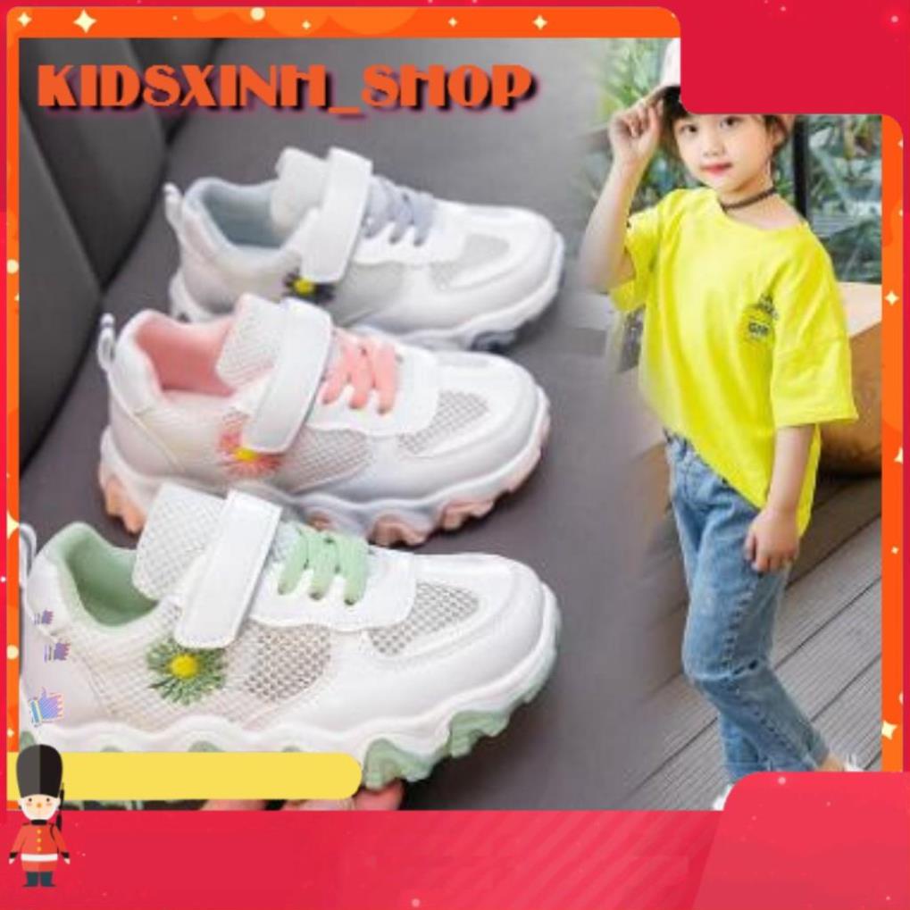 NEW Giày Thể Thao Bé Gái♥ FREESHIP ♥ Giày Sneaker Bé Gái Thời Trang Thuê Hoa Cúc GT01
