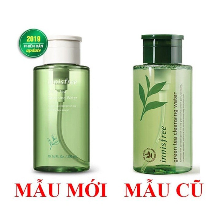 Nước tẩy trang Innisfree Green Tea Cleasing Water 300ml chiết xuất lá trà xanh dành cho da nhờn mụn