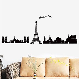 Decal dán tường - I love Paris