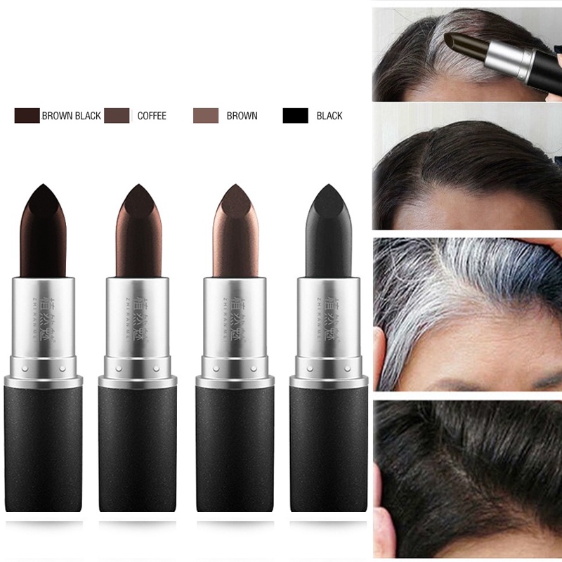 Bút Nhuộm Tóc Tạm Thời Màu Nâu/Đen/Nâu Chuyên Dụng Cho Trang Điểm Làm Tóc