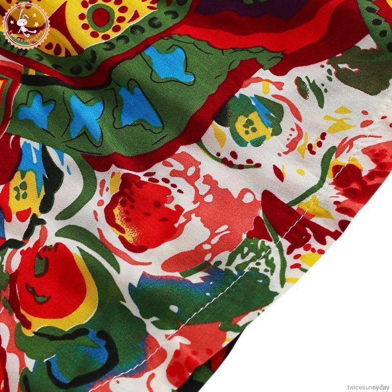 Đầm sát nách hoạ tiết hoa cổ điển cho bé gái