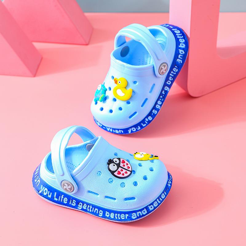 Dép siêu nhẹ cho trẻ bằng Nhựa EVA cao cấp có sticker dễ thương cho bé từ 6th đến 3 tuổi -LUCKY SHOES VN - LK35