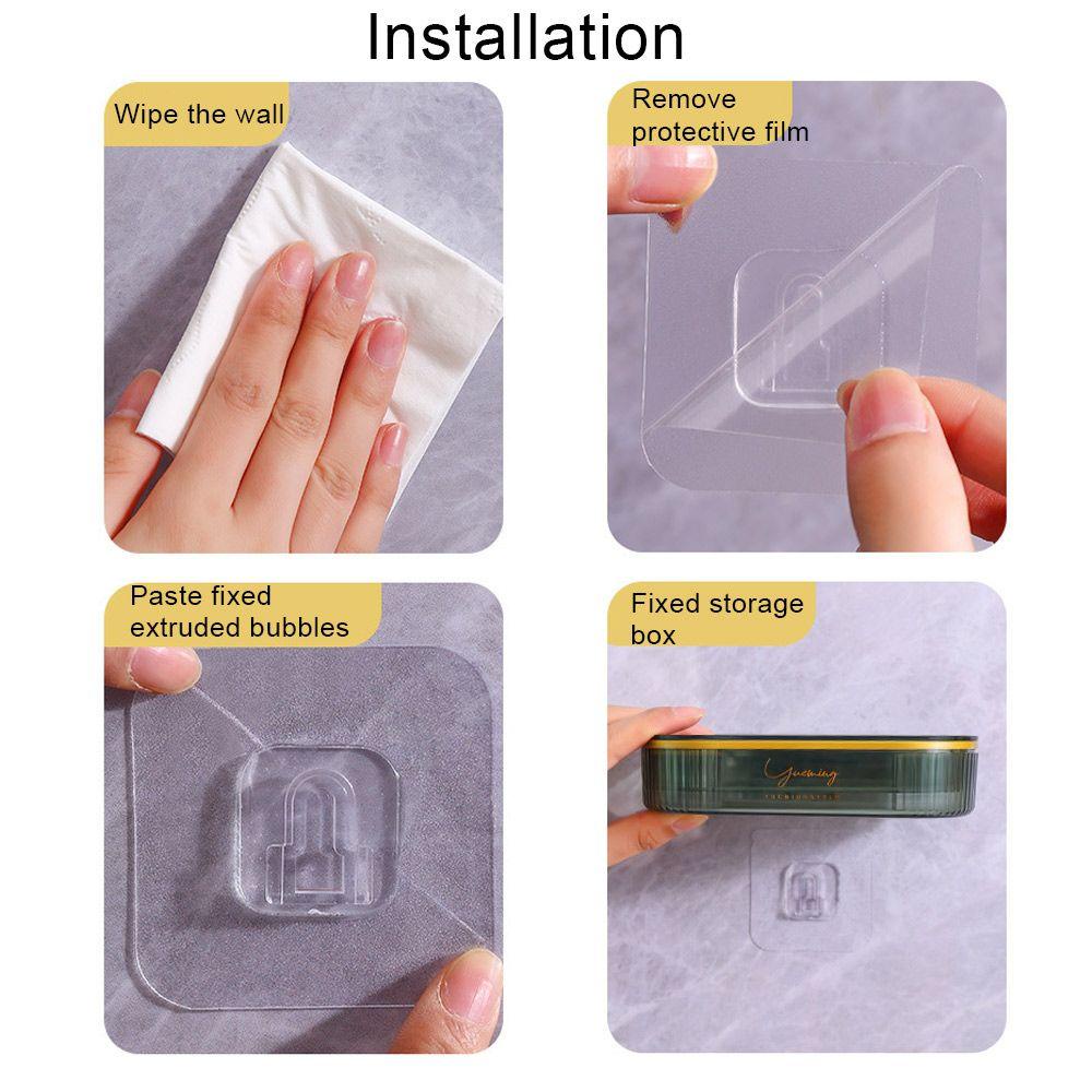 KUNHEV Giá Đỡ Xà Phòng Gắn Tường Tự Dính Thiết Kế Sáng Tạo