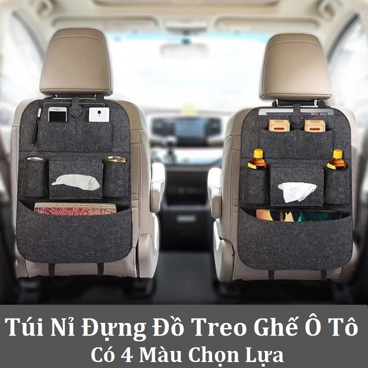 Túi Vải Để Đồ Treo Ghế Xe Hơi, Túi Treo Ghế Ô Tô, Chất Liệu Vải Nỉ Cao Cấp, Bền Đẹp, Chắc Chắn, Phù Hợp Với Các Loại Xe