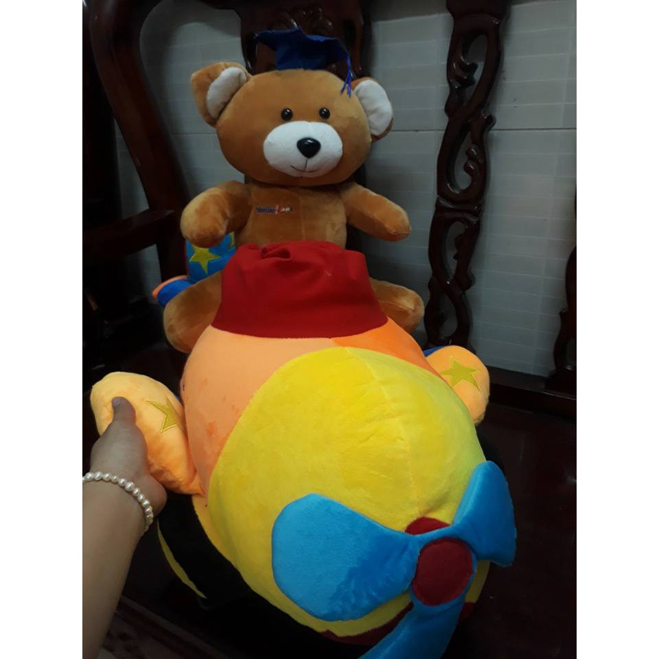 Gấu lái máy bay - Đồ chơi bông 72 x 55 x 24