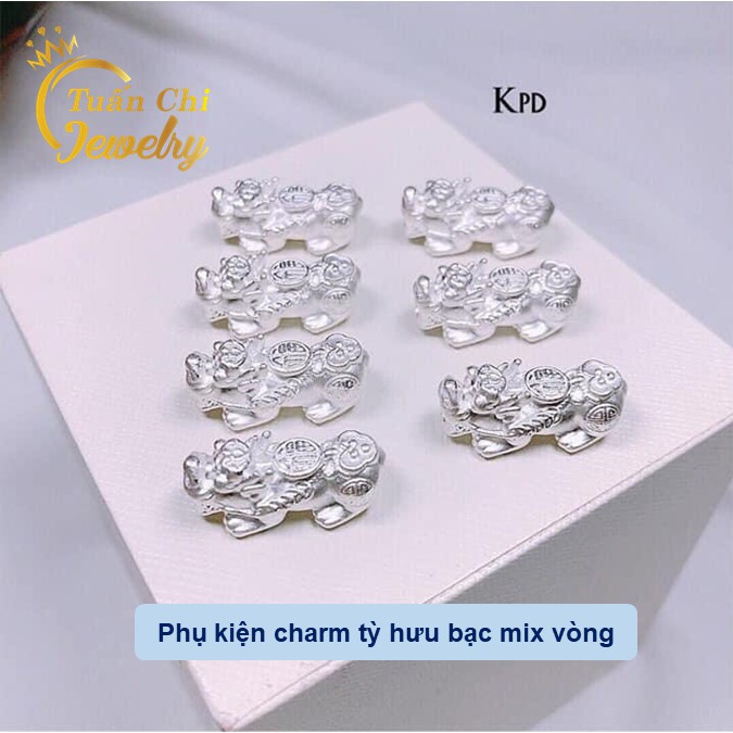 FREESHIP Tỳ Hưu Bạc Cao Cấp, Bạc Xi Vàng Mang Lại May Mắn, Tài Lộc, Phụ Kiện Vòng Nam Nữ [Vòng Tay Đôi]