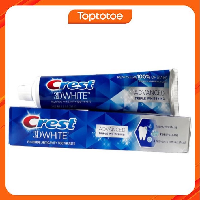 Kem Đánh Trắng Răng Crest Advanced Triple Whitening 158g