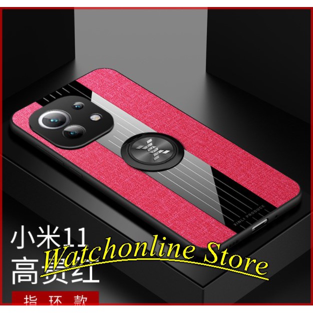 Ốp lưng Xiaomi Redmi K40 / K40 Pro / Mi 11 họa tiết vải jean kẻ sọc cao cấp