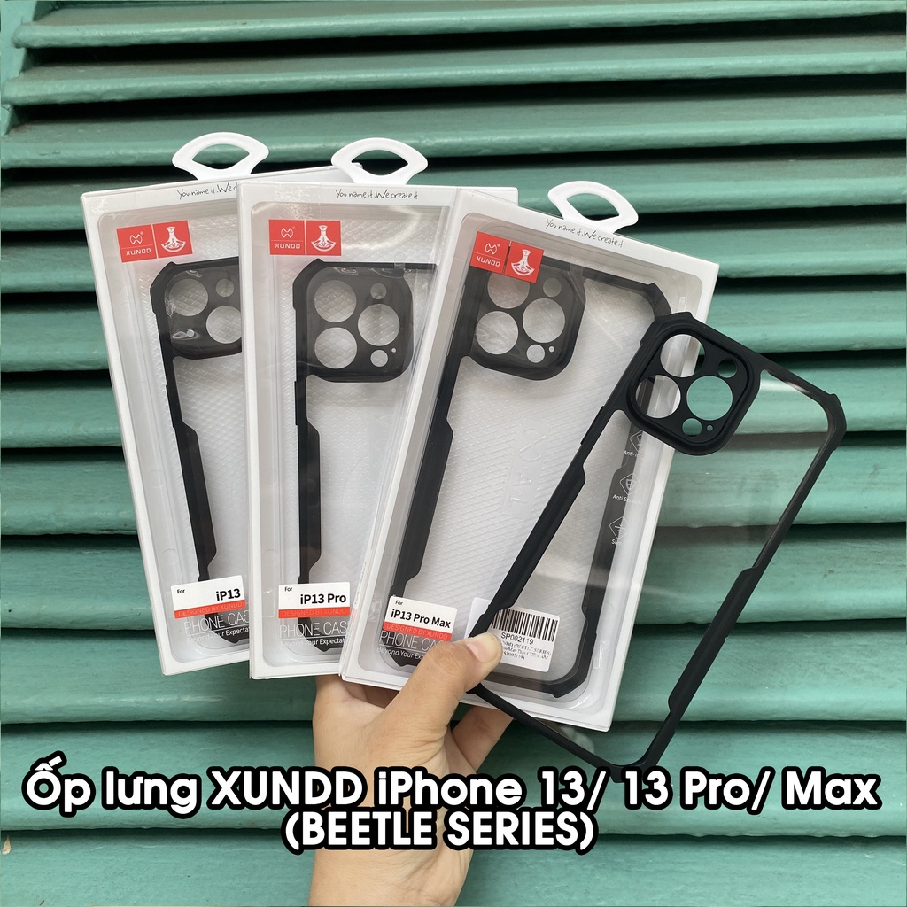 Ốp lưng XUNDD iPhone 15/ 15 Plus/ 15 Pro/ Max/ 14/ 14 Plus/ 14 Pro/ Max/ 13/ 12/ 11 Series  -ĐEN, CHE CAM