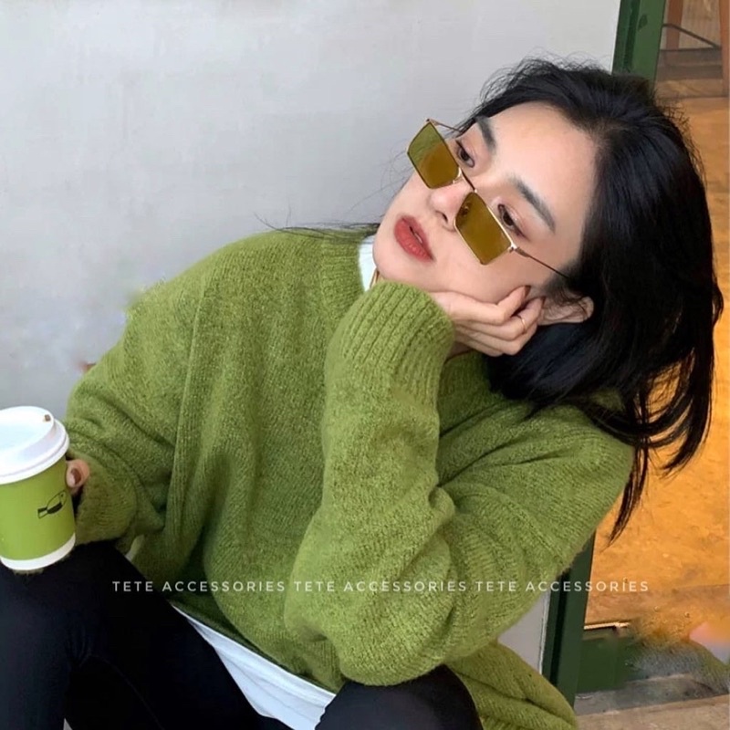 Kính râm mát màu vàng thời trang nam nữ🔻Mắt kính thời trang