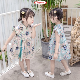 Đầm sườn xám phong cách trung hoa dễ thương cho bé gái
