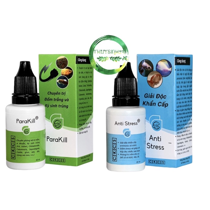 Parakill | Anti Tress  - chăm sóc cá cảnh dưỡng cá và phòng bệnh cho para kill antistress