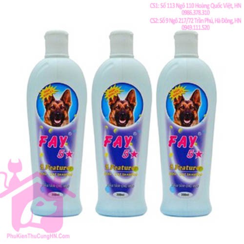 Sữa tắm cho chó Fay 5 Sao 300ml - Phụ kiện thú cưng Hà Nội