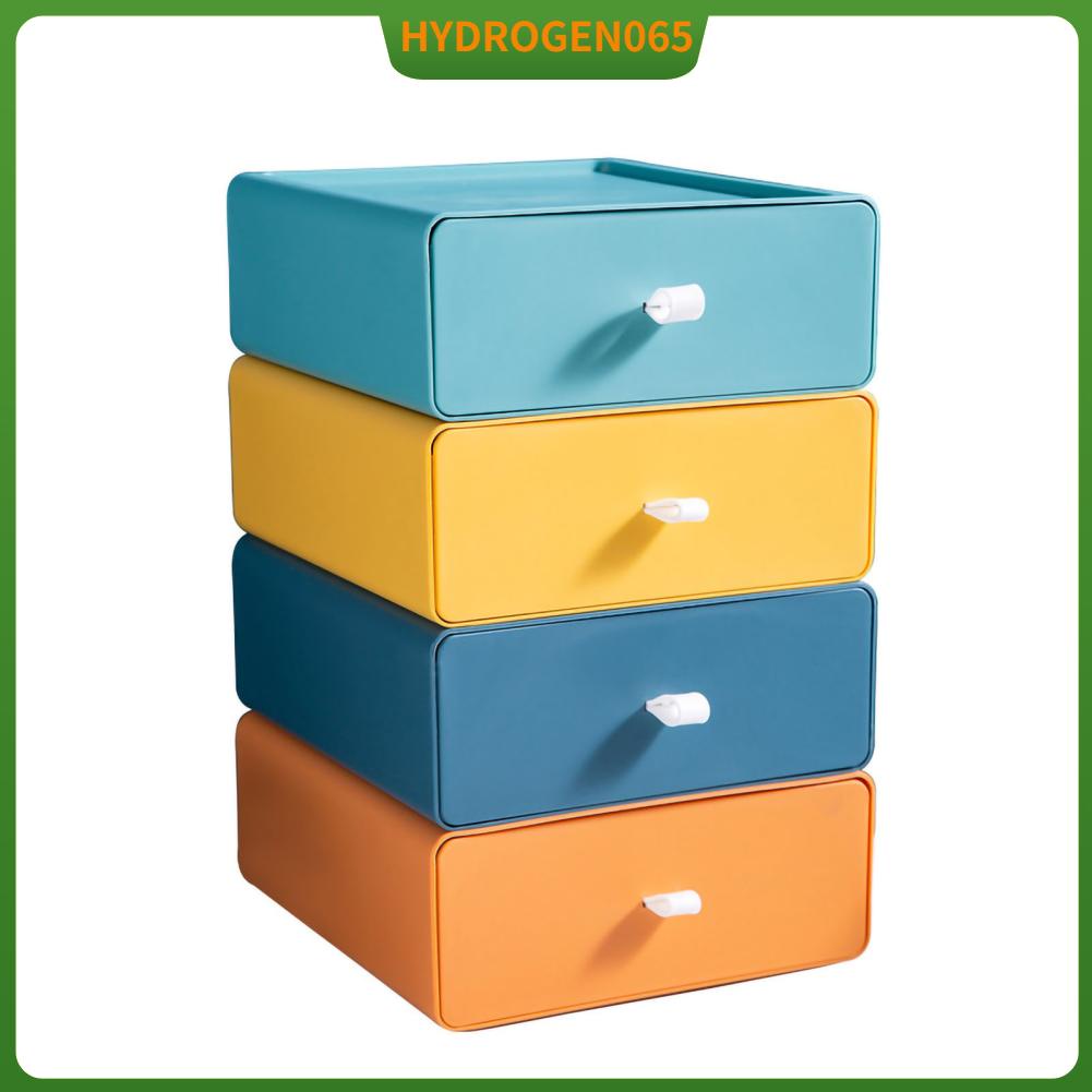 Hộp lưu trữ trên máy tính để bàn Thiết kế ngăn kéo Chịu tải mạnh có thể xếp chồng lên nhau cho văn phòng phẩm Hydrogen065