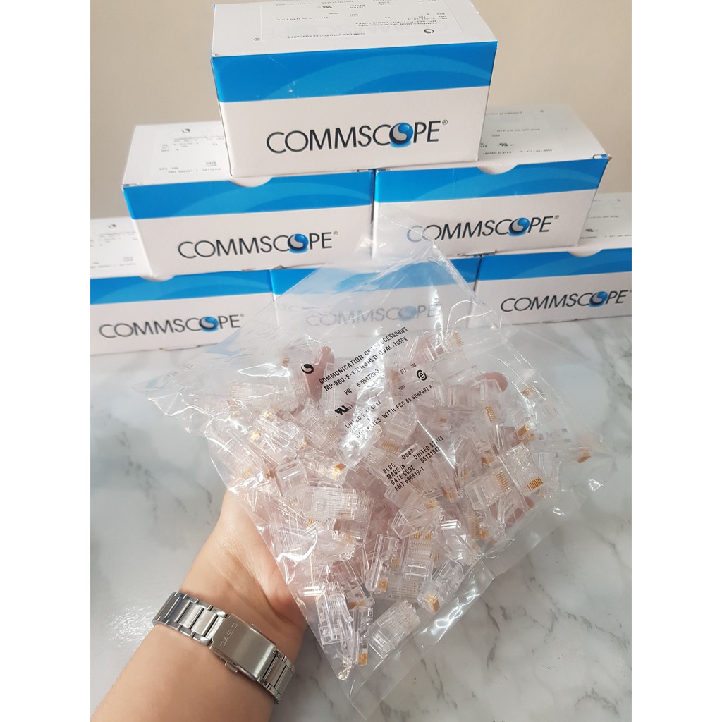 Đầu Mạng RJ45 Commscope  cat 6- Hộp 100 cái